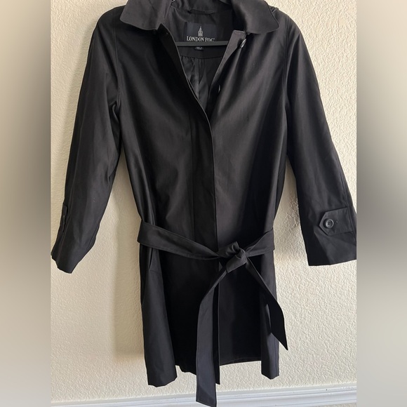 London Fog Jackets & Blazers - London Fog Jacket Trench Coat Black